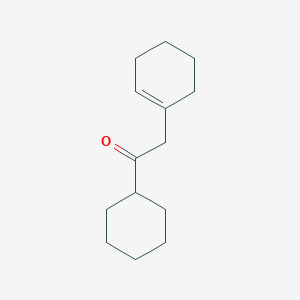 molecular formula C14H22O B14509541 2-(Cyclohex-1-en-1-yl)-1-cyclohexylethan-1-one CAS No. 62939-76-8