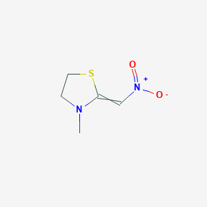 molecular formula C5H8N2O2S B14509565 3-Methyl-2-(nitromethylidene)-1,3-thiazolidine CAS No. 62812-73-1