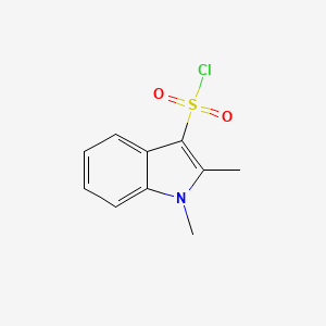 molecular formula C10H10ClNO2S B1450957 1,2-dimethyl-1H-indole-3-sulfonyl chloride CAS No. 1177425-20-5