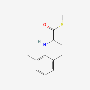 molecular formula C12H17NOS B14509580 S-Methyl 2-(2,6-dimethylanilino)propanethioate CAS No. 62901-12-6