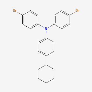 molecular formula C24H23Br2N B1450960 4,4'-二溴-4''-环己基三苯胺 CAS No. 1397196-59-6