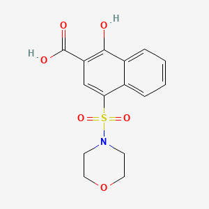 molecular formula C15H15NO6S B14509627 1-Hydroxy-4-(morpholine-4-sulfonyl)naphthalene-2-carboxylic acid CAS No. 63460-75-3