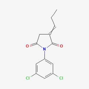 molecular formula C13H11Cl2NO2 B14509634 1-(3,5-Dichlorophenyl)-3-propylidenepyrrolidine-2,5-dione CAS No. 63233-35-2