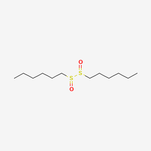 molecular formula C12H26O2S2 B14509649 Disulfoxide, dihexyl CAS No. 63450-70-4