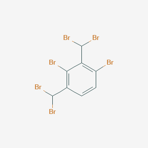 molecular formula C8H4Br6 B14509657 1,3-Dibromo-2,4-bis(dibromomethyl)benzene CAS No. 62750-68-9