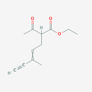 Ethyl 2-acetyl-5-methylhept-4-en-6-ynoate