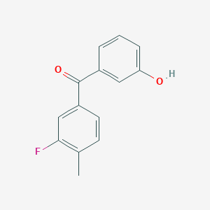 molecular formula C14H11FO2 B14509709 (3-Fluoro-4-methylphenyl)(3-hydroxyphenyl)methanone CAS No. 62810-52-0