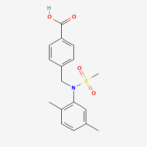 molecular formula C17H19NO4S B1450972 4-{[(2,5-二甲苯基)(甲磺酰基)氨基]甲基}苯甲酸 CAS No. 1207326-87-1