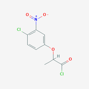 molecular formula C9H7Cl2NO4 B14509747 2-(4-Chloro-3-nitrophenoxy)propanoyl chloride CAS No. 63490-68-6