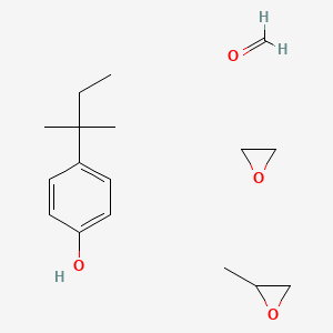 molecular formula C17H28O4 B14509749 Formaldehyde;4-(2-methylbutan-2-yl)phenol;2-methyloxirane;oxirane CAS No. 63428-91-1