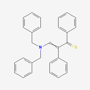 molecular formula C29H25NS B14509757 3-(Dibenzylamino)-1,2-diphenylprop-2-ene-1-thione CAS No. 63168-04-7