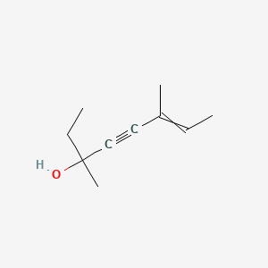 molecular formula C10H16O B14509768 6-Octen-4-yn-3-ol, 3,6-dimethyl- CAS No. 62851-70-1