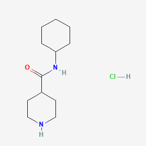 molecular formula C12H23ClN2O B1450977 N-环己基-4-哌啶甲酰胺盐酸盐 CAS No. 63214-55-1