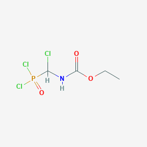 molecular formula C4H7Cl3NO3P B14509777 Ethyl [chloro(dichlorophosphoryl)methyl]carbamate CAS No. 62779-26-4