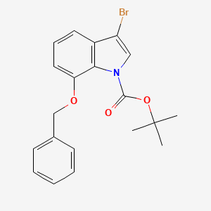 molecular formula C20H20BrNO3 B1450978 1-Boc-7-苄氧基-3-溴吲哚 CAS No. 914349-40-9