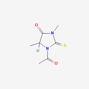 Hydantoin, 1-acetyl-3,5-dimethyl-2-thio-