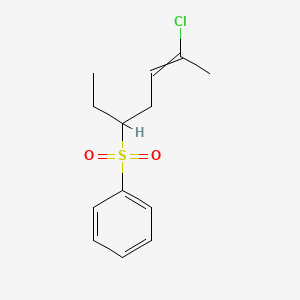 molecular formula C13H17ClO2S B14509799 (6-Chlorohept-5-ene-3-sulfonyl)benzene CAS No. 62692-33-5