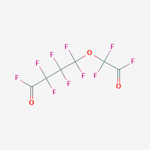 molecular formula C6F10O3 B14509816 2,2,3,3,4,4-Hexafluoro-4-(1,1,2-trifluoro-2-oxoethoxy)butanoyl fluoride CAS No. 63095-45-4