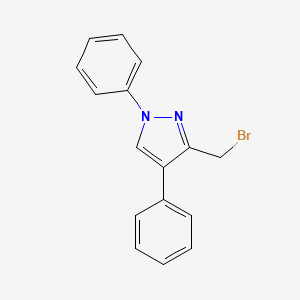 molecular formula C16H13BrN2 B14509824 3-(Bromomethyl)-1,4-diphenyl-1H-pyrazole CAS No. 62810-75-7