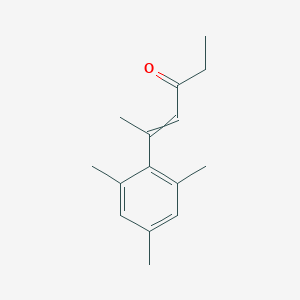 molecular formula C15H20O B14509836 5-(2,4,6-Trimethylphenyl)hex-4-en-3-one CAS No. 63382-84-3