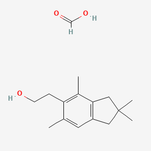 molecular formula C16H24O3 B14509839 Formic acid;2-(2,2,4,6-tetramethyl-1,3-dihydroinden-5-yl)ethanol CAS No. 64243-47-6