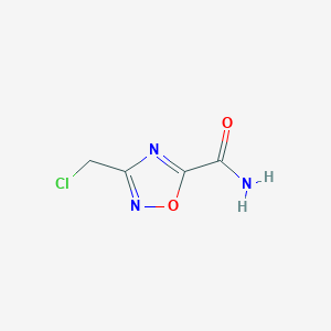 molecular formula C4H4ClN3O2 B1450985 3-(氯甲基)-1,2,4-恶二唑-5-甲酰胺 CAS No. 25977-21-3