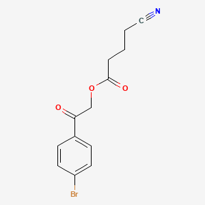 2-(4-Bromophenyl)-2-oxoethyl 4-cyanobutanoate