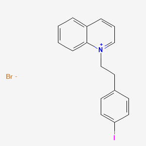 molecular formula C17H15BrIN B14509851 1-[2-(4-Iodophenyl)ethyl]quinolin-1-ium bromide CAS No. 63424-44-2