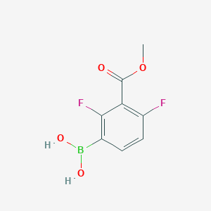 molecular formula C8H7BF2O4 B1450986 (2,4-二氟-3-(甲氧羰基)苯基)硼酸 CAS No. 1190989-12-8