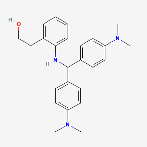 molecular formula C25H31N3O B14509891 2-[2-({Bis[4-(dimethylamino)phenyl]methyl}amino)phenyl]ethan-1-ol CAS No. 62885-19-2