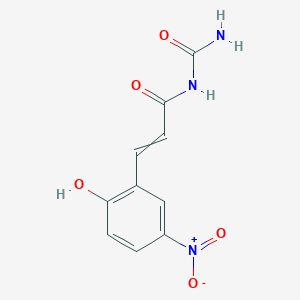 molecular formula C10H9N3O5 B14509895 N-Carbamoyl-3-(2-hydroxy-5-nitrophenyl)prop-2-enamide CAS No. 62879-67-8