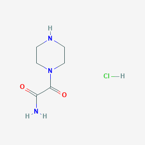 molecular formula C6H12ClN3O2 B1450991 2-Oxo-2-piperazin-1-yl-acetamide hydrochloride CAS No. 1176419-61-6