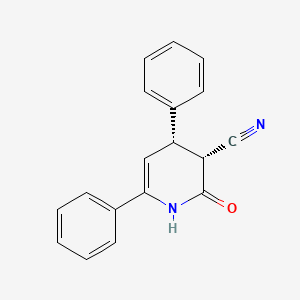 molecular formula C18H14N2O B14509911 (3R,4S)-2-oxo-4,6-diphenyl-3,4-dihydro-1H-pyridine-3-carbonitrile CAS No. 64202-47-7