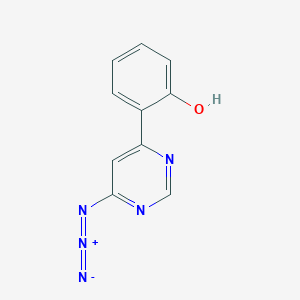 molecular formula C10H7N5O B14509912 6-(6-Azidopyrimidin-4(3H)-ylidene)cyclohexa-2,4-dien-1-one CAS No. 63399-57-5