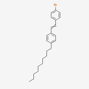 molecular formula C24H31Br B14509931 1-Bromo-4-[2-(4-decylphenyl)ethenyl]benzene CAS No. 62856-39-7