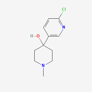 molecular formula C11H15ClN2O B1450995 4-(6-氯吡啶-3-基)-1-甲基哌啶-4-醇 CAS No. 259522-22-0