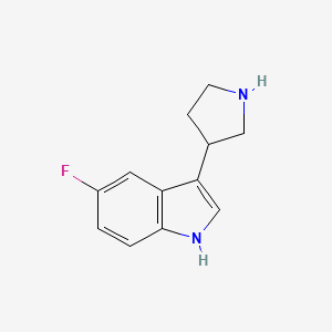 molecular formula C12H13FN2 B1451001 5-Fluoro-3-pyrrolidin-3-yl-1H-indole CAS No. 198474-06-5