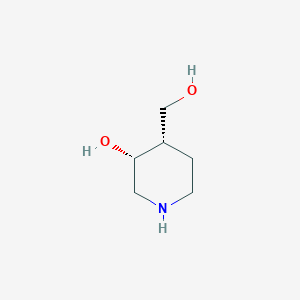 molecular formula C6H13NO2 B1451004 (3R,4S)-4-(Hydroxymethyl)piperidin-3-ol CAS No. 21492-03-5