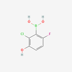 molecular formula C6H5BClFO3 B1451007 2-氯-6-氟-3-羟基苯硼酸 CAS No. 957121-07-2