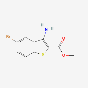 molecular formula C10H8BrNO2S B1451017 甲基3-氨基-5-溴苯并[b]噻吩-2-羧酸甲酯 CAS No. 1036380-75-2