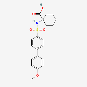 molecular formula C20H23NO5S B1451024 1-(4'-甲氧基-4-联苯磺酰氨基)环己烷羧酸 CAS No. 885269-48-7
