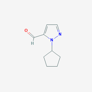 molecular formula C9H12N2O B1451027 2-环戊基-2H-吡唑-3-甲醛 CAS No. 669050-76-4