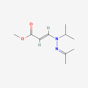 2-Propenoic acid, 3-((1-methylethyl)(1-methylethylidene)hydrazino)-, methyl ester