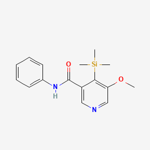 B1451037 5-Methoxy-N-phenyl-4-(trimethylsilyl)nicotinamide CAS No. 1105675-62-4