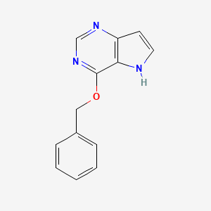 molecular formula C13H11N3O B1451042 4-(苄氧基)-5H-吡咯并[3,2-d]嘧啶 CAS No. 1166948-78-2