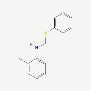 2-Methyl-N-[(phenylsulfanyl)methyl]aniline