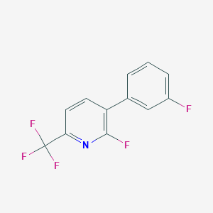 molecular formula C12H6F5N B1451054 2-Fluoro-3-(3-fluorophenyl)-6-(trifluoromethyl)pyridine CAS No. 1214355-72-2