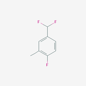 molecular formula C8H7F3 B1451055 4-(Difluoromethyl)-1-fluoro-2-methylbenzene CAS No. 1214372-78-7