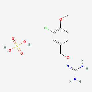 2-[(3-chloro-4-methoxyphenyl)methoxy]guanidine;sulfuric acid