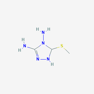 B14510573 5-(Methylsulfanyl)-1,5-dihydro-4H-1,2,4-triazole-3,4-diamine CAS No. 63484-80-0